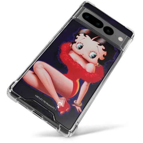 Betty Boop Red Dress Google Pixel 7 Pro Clear Case